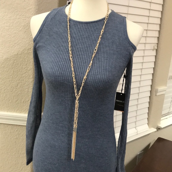 Statement Silver and gold woven necklace new/box - Picture 2 of 8